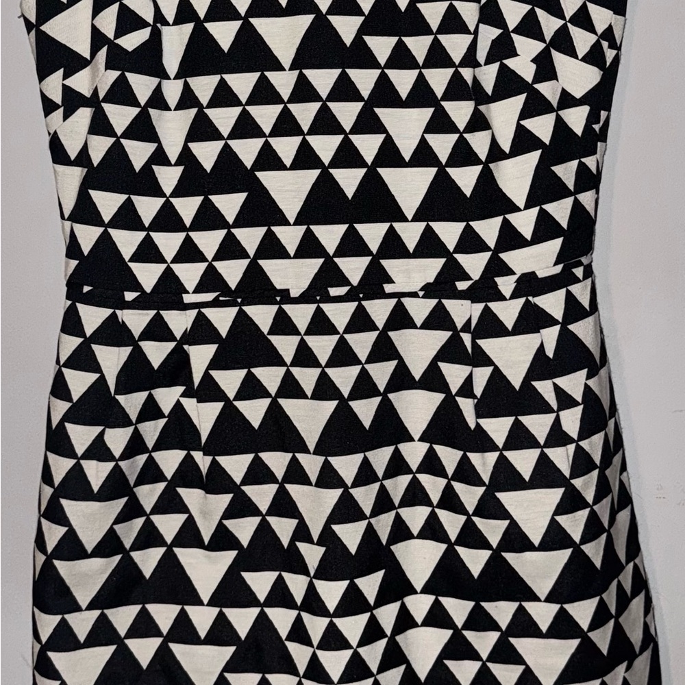 J.Crew Geometric Black and White Dress